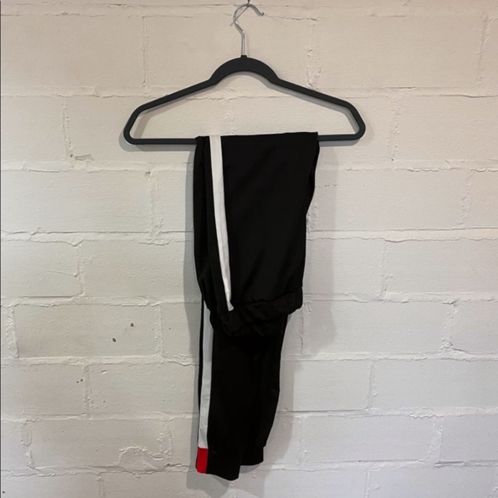 Black striped pants